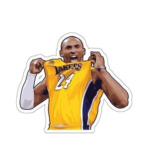 Kobe Bryant Sticker La Lakers NBA Decal Phone Decal Laptop Sticker Mamba 24